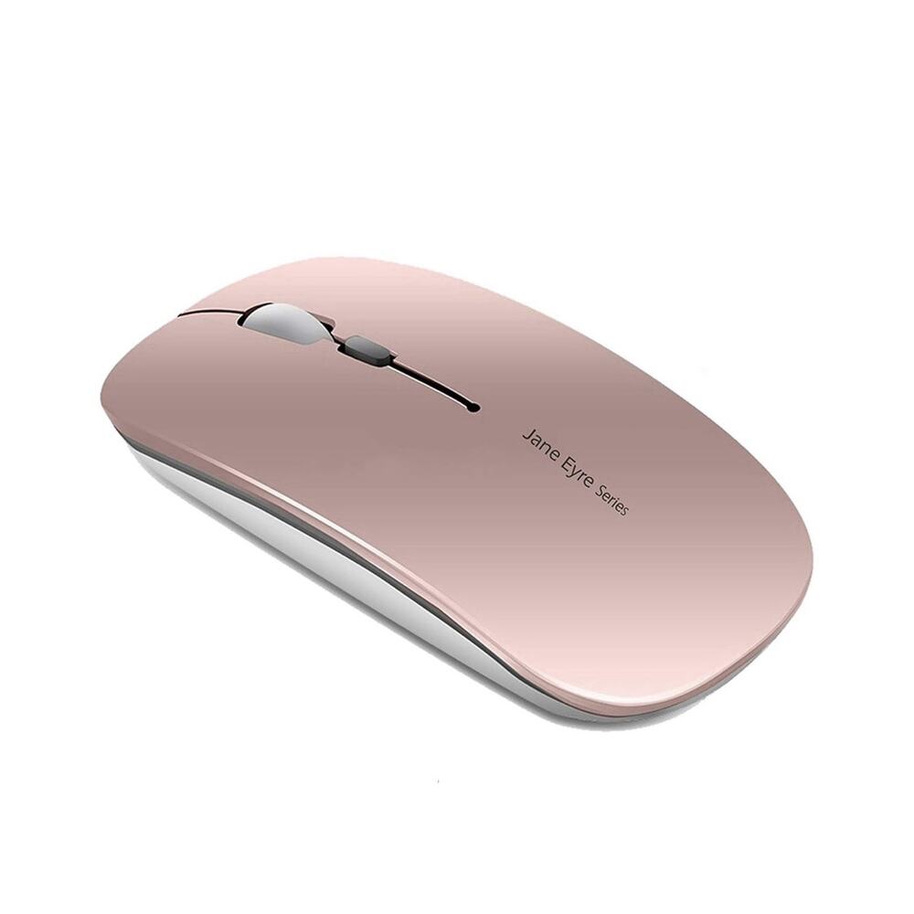 Uciefy Q5 Slim Rechargeable Wireless Mouse, 2.4G Portable Optical Rose Gold